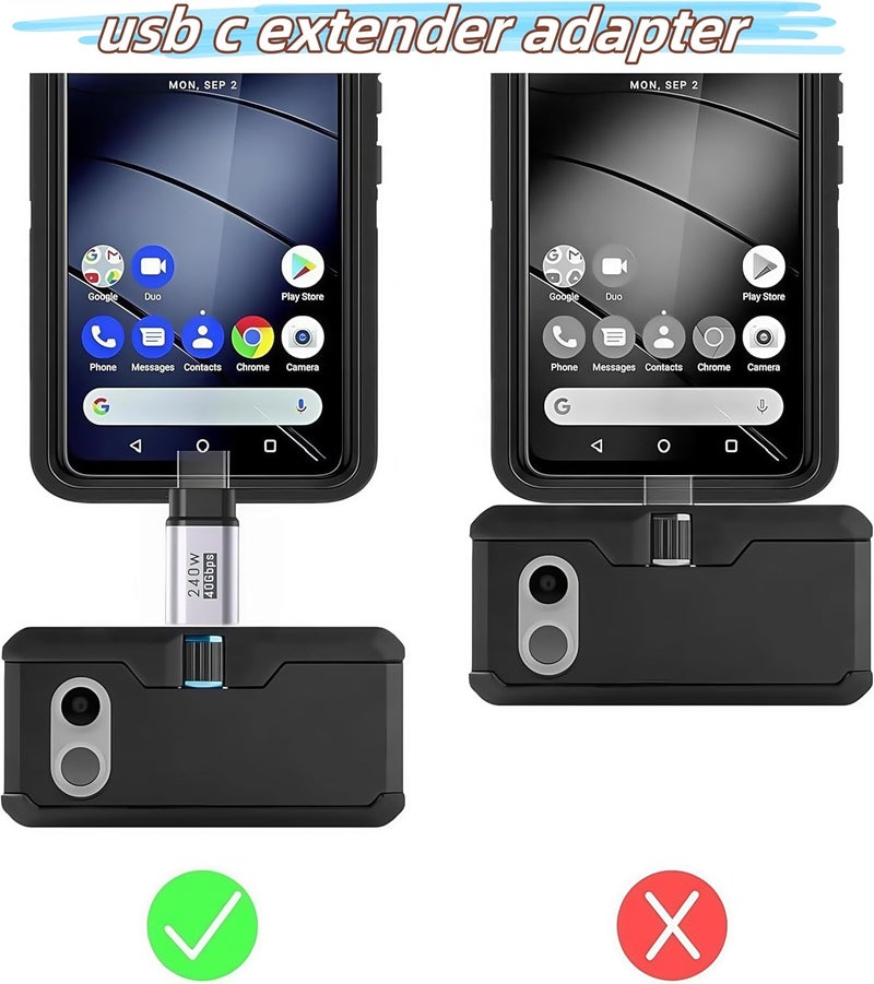 basecolors 4Pack usb c extender Supports Up to 40Gbps Data Transfer and 240W Fast Charging , Usbc to Usbc adapter,usb c extension Compatible with Thunderbolt 4/3 Supports 4K@240Hz Video for USB-C Devices - Image 5
